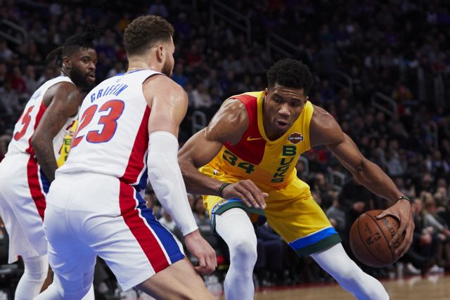 O Giannis double double οι Μπακς νίκη στο Ντιτρόιτ