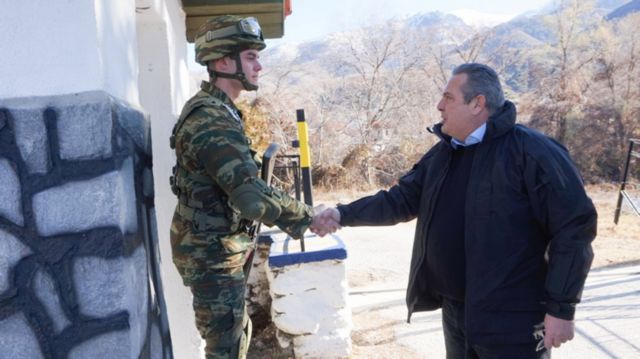 Καμμένος στα σύνορα με την ΠΓΔΜ: Η Μακεδονία είναι μία και ελληνική