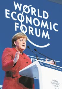 Ασυνήθιστα παθιασμένη η Μέρκελ στο Νταβός