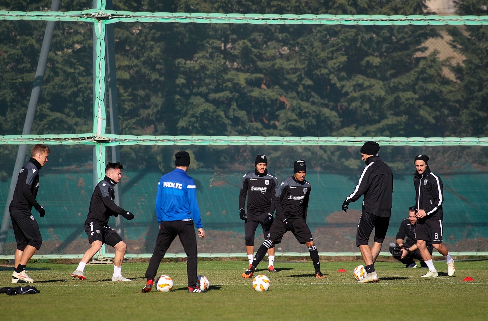 ΠΑΟΚ: Προπόνηση με προβλήματα λόγω χιονιών