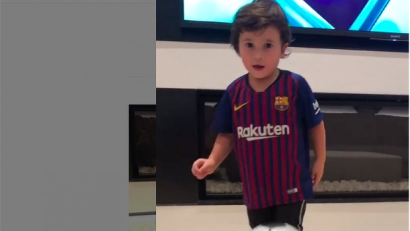 Ο γιος του Μέσι έκανε σμπαράλια το κινητό της Αντονέλα! (vid)