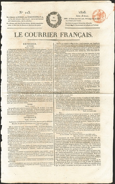 Στο σφυρί ευρωπαϊκές εφημερίδες και πιάτα από το 1821