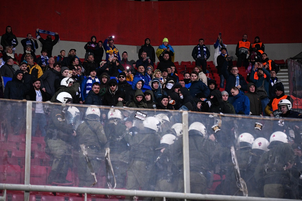 Επεισόδια των οπαδών της Ντιναμό Κιέβου με την αστυνομία