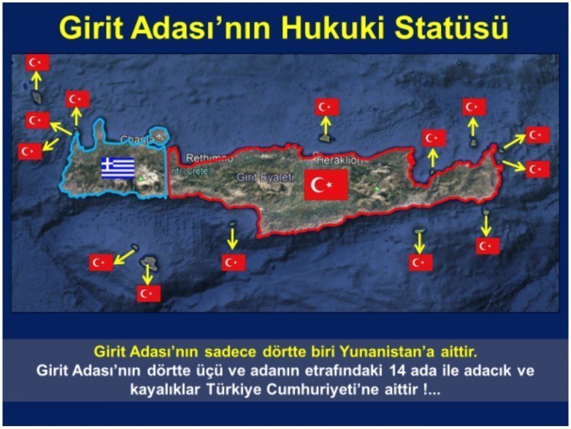 Χάρτης – πρόκληση από την Αγκυρα: Δείχνει ότι τα 3/4 της Κρήτης ανήκουν… στην Τουρκία
