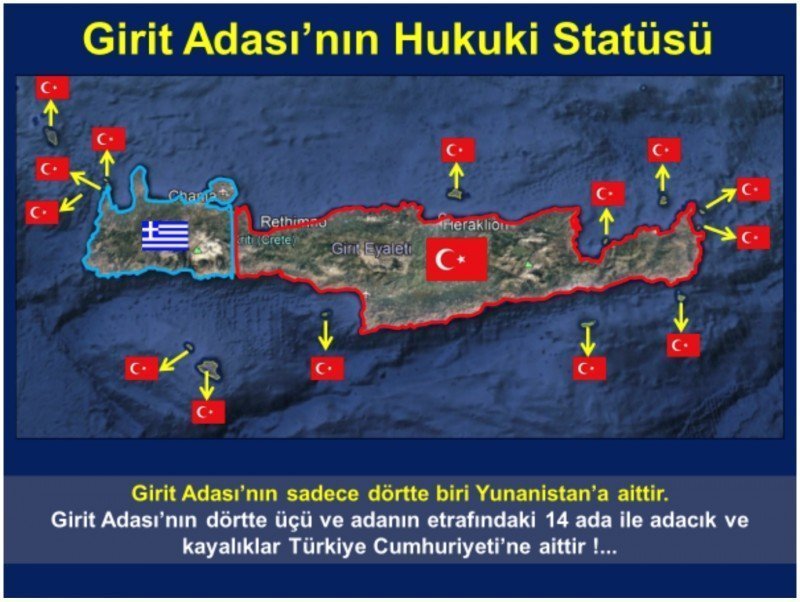 Χάρτης – πρόκληση από την Αγκυρα: Δείχνει ότι τα 3/4 της Κρήτης ανήκουν… στην Τουρκία