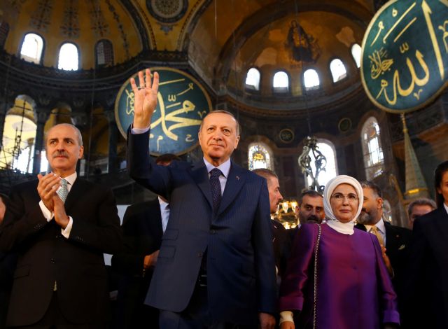 Erdogan tells followers he can turn Hagia Sophia into a mosque again