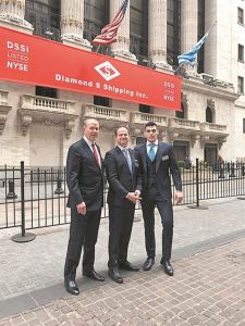 Opening Bell για την Diamond S Shipping στη Wall Street