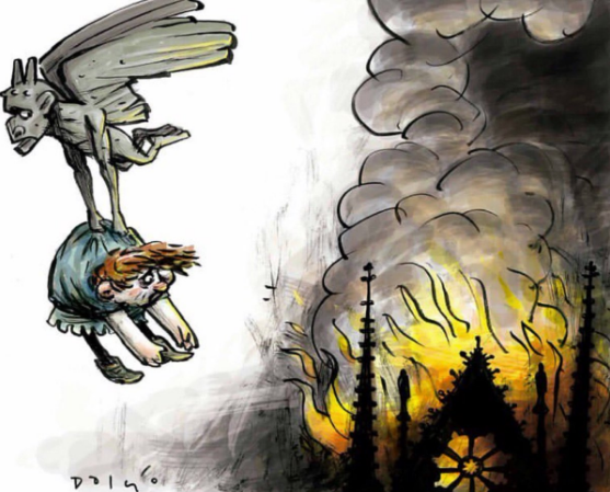 Παναγία των Παρισίων – Σκίτσα «γροθιά» στο στομάχι