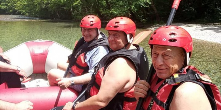 Ράφτινγκ στον Βοϊδομάτη έκανε ο Κώστας Καραμανλής