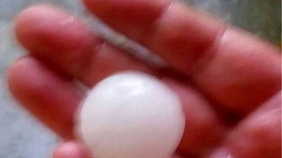 Χαλάζι σαν μπαλάκι πινγκ πονγκ σε Γιάννενα