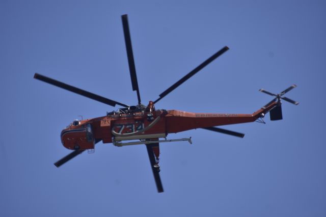 Φωτιά σε δύσβατη περιοχή της Μεγαλόπολης