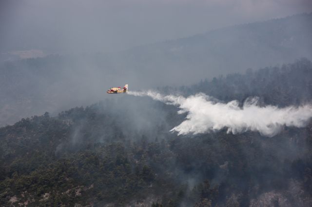 Φωτιά καίει δασική έκταση στο Κιλκίς