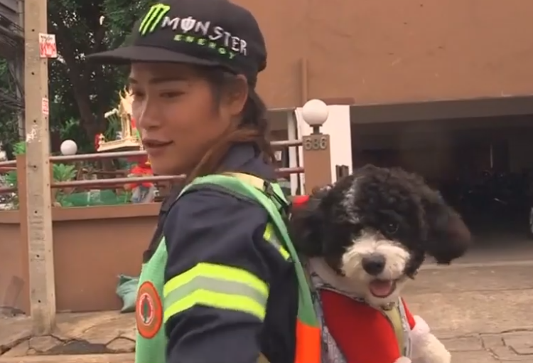 Δείτε την οδοκαθαρίστρια που έγινε viral – Κάθε μέρα στη δουλειά αγκαλιά με την σκυλίτσα της