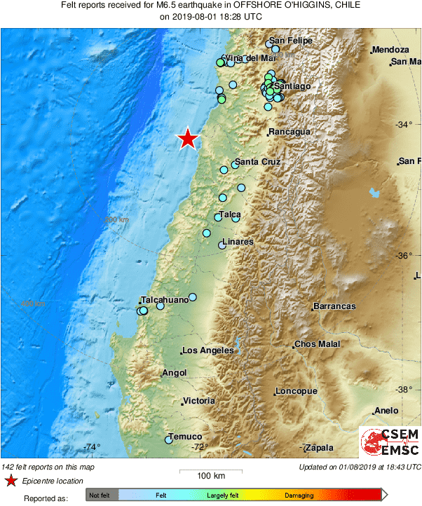 Ισχυρός σεισμός ταρακούνησε τη Χιλή