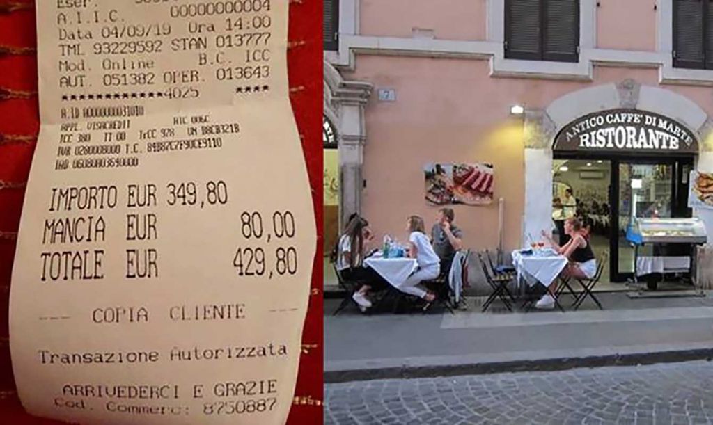 Ιάπωνες τουρίστες στη Ρώμη πλήρωσαν 430 ευρώ για δύο μακαρονάδες και δύο ψάρια