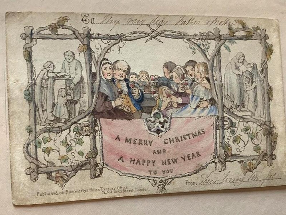 H πρώτη χριστουστεννιάτικη κάρτα του κόσμου στο Μουσείο Κάρολου Ντίκενς στο Λονδίνο
