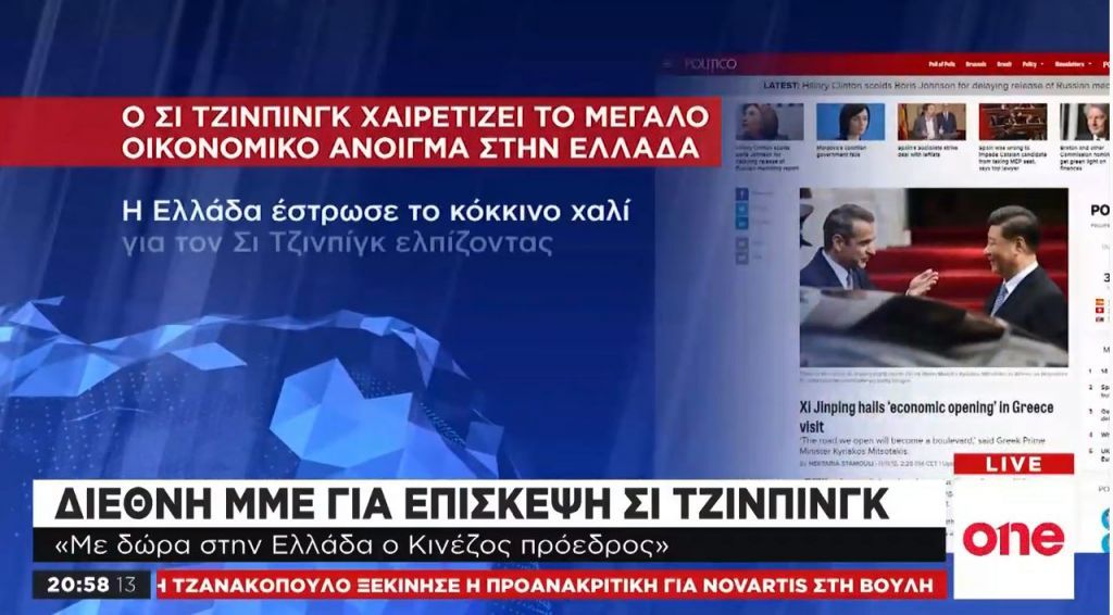 Tα διεθνή μέσα για την επίσκεψη του Κινέζου προέδρου στην Ελλάδα