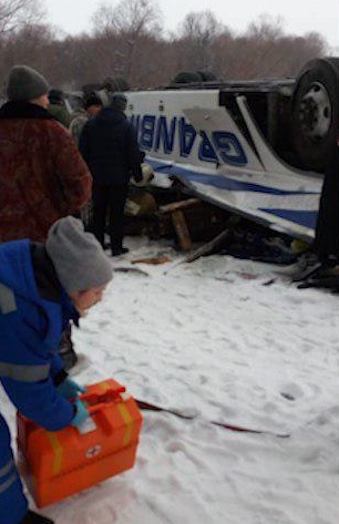 Ρωσία: 15 νεκροί και 18 τραυματίες από πτώση λεωφορείου σε παγωμένο ποταμό