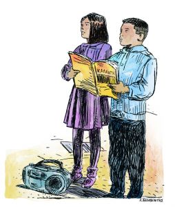 Νυχτερινό ντουέτο με ηχογραφημένα κάλαντα