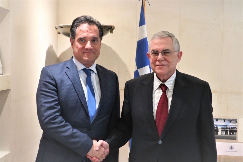 Συνάντηση του Άδωνι Γεωργιάδη με τον Λουκά Παπαδήμο