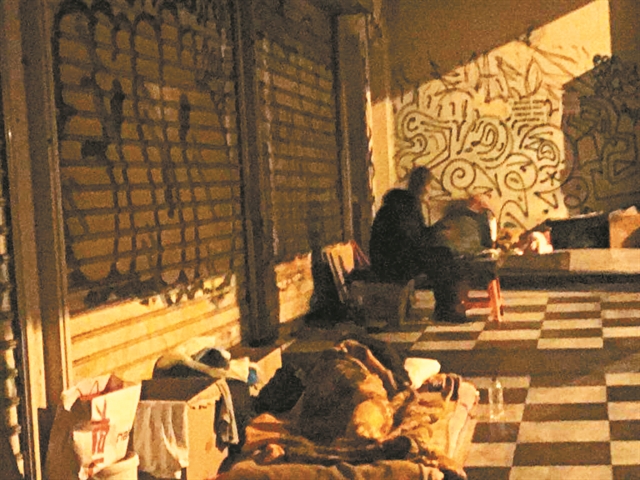 Οι άστεγοι της οδού Σταδίου