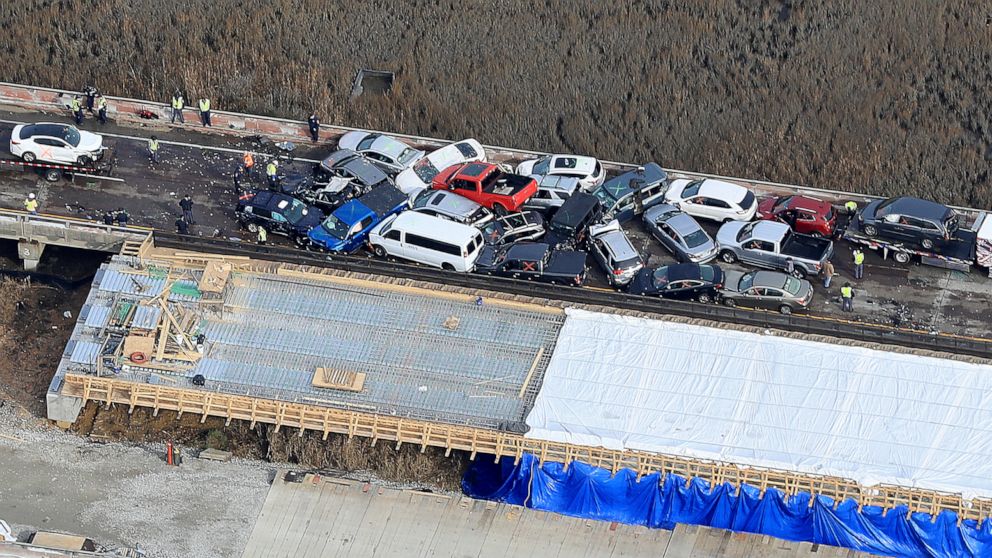 Απίστευτες εικόνες: Καραμπόλα με 69 οχήματα στη Βιρτζίνια