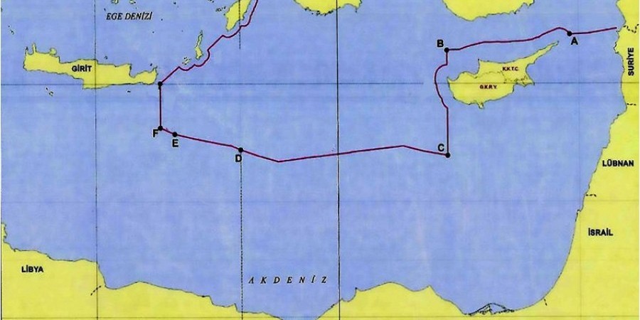 Νέος προκλητικός τουρκικός χάρτης λίγο μετά τη συμφωνία με τη Λιβύη