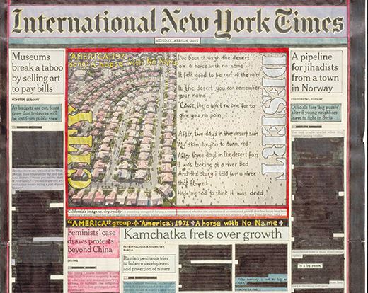 Ιδιόμορφη επαν-ανάγνωση των γεγονότων σε μια έκθεση με εφημερίδες – έργα τέχνης