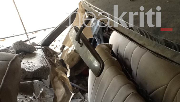 Bράχος σκόρπισε τον τρόμο σε σπίτι στο Ηράκλειο [εικόνες]