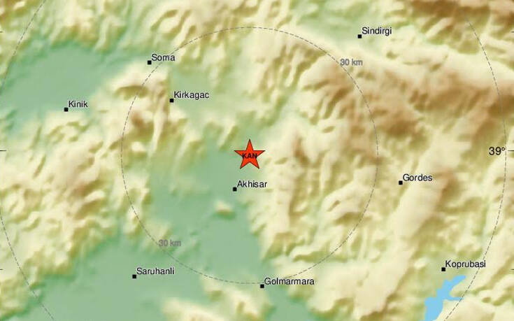 Σεισμική δόνηση 4,5 Ρίχτερ ταρακούνησε ξανά τη δυτική Τουρκία