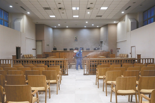 Η Δικαιοσύνη κατέβασε ρολά λόγω κορωνοϊού