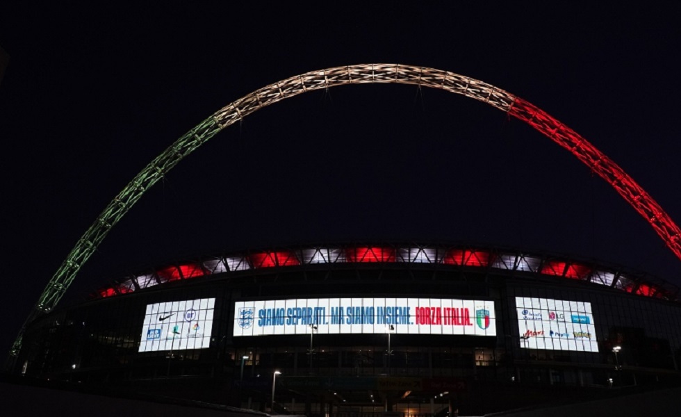 Το Γουέμπλεϊ φωταγωγήθηκε με τα χρώματα της Ιταλίας