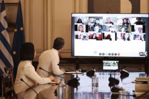 Μητσοτάκης : Είχε τηλεδιάσκεψη με τάξη του 1ου γυμνασίου Μυτιλήνης