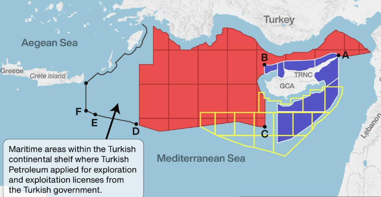 Εδώ θέλει να στείλει γεωτρύπανα η Τουρκία – Χάρτης με την ελληνική υφαλοκρηπίδα