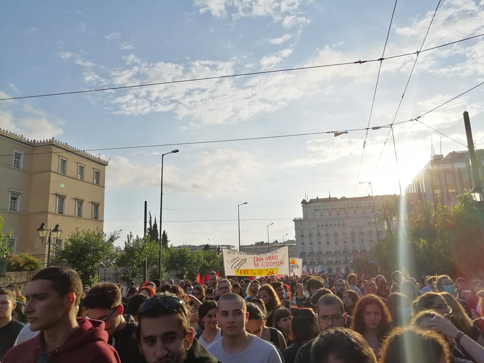 Μεγάλη πορεία στο κέντρο της Αθήνας για τη δολοφονία Φλόιντ