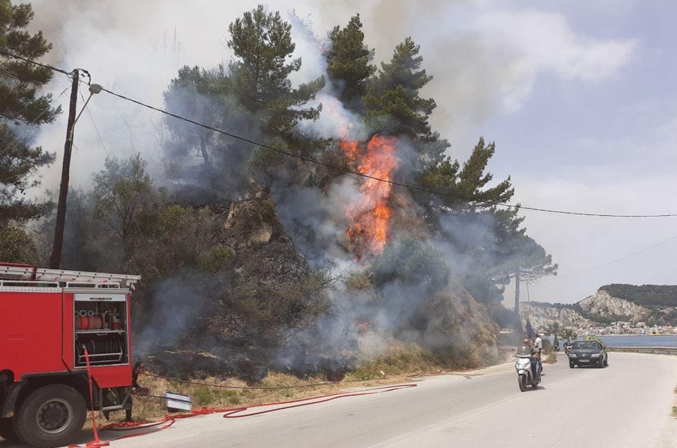 Ζάκυθος: Σβήστηκε έγκαιρα η φωτιά στο Αργάσι