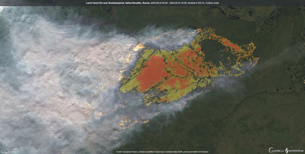 Πυρκαγιά για πρώτη φορά στον πολικό κύκλο της Σιβηρίας