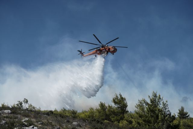 Σε εξέλιξη πυρκαγιά σε δασική έκταση στον Καρέα