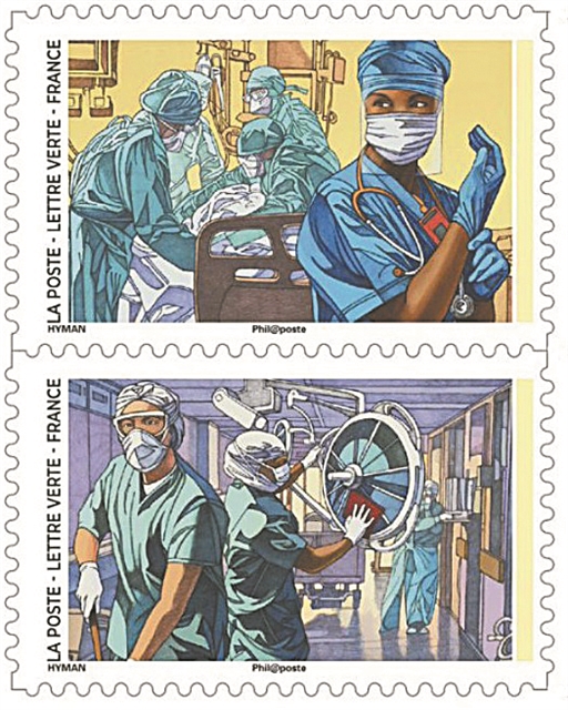 Οι «ήρωες του κορωνοϊού» σε γαλλικά γραμματόσημα