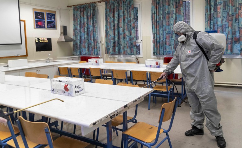 Θεσσαλονίκη : Απολυμάνθηκαν τρία σχολεία στα οποία βρέθηκαν κρούσματα κοροναϊού
