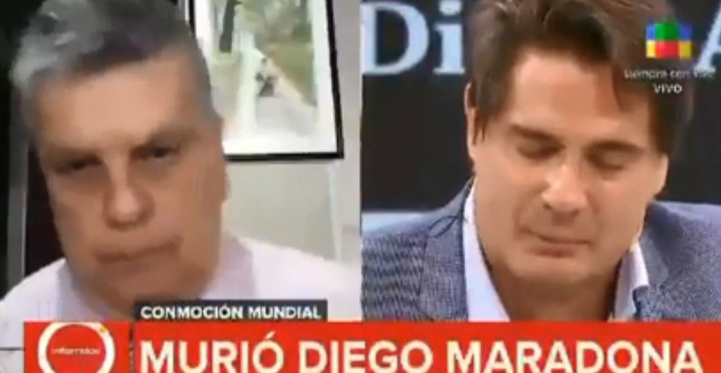 Αργεντίνος παρουσιαστής λυγίζει την ώρα που ανακοινώνει τον θάνατο του Μαραντόνα