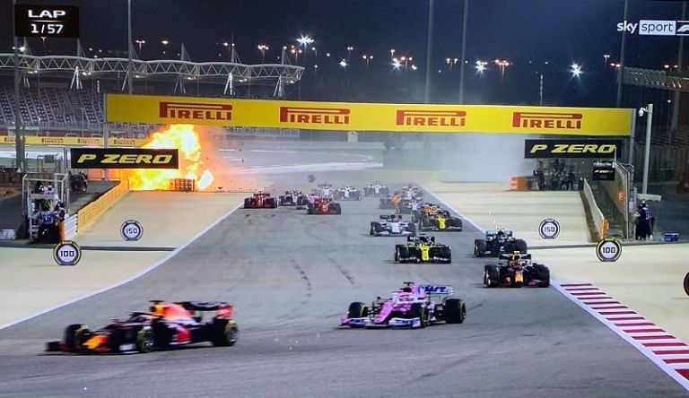 Formula 1 : Σοκαριστικό ατύχημα για Γκροζάν – Από θαύμα βγήκε ζωντανός!