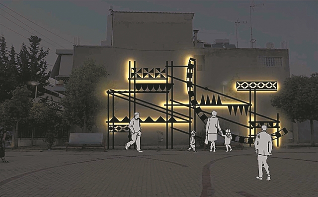 «Φωτεινά ξυστά» στην Ελευσίνα με έμπνευση από τη μεσαιωνική τεχνοτροπία της Χίου