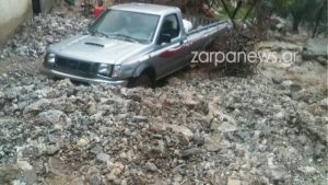 Κακοκαιρία στα Χανιά : Παρασύρθηκε κτηνοτρόφος με το αυτοκίνητό του