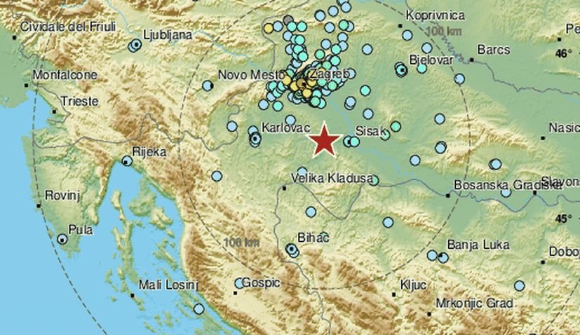 Κροατία : Σεισμός 5,2 Ρίχτερ κοντά στο Ζάγκρεμπ