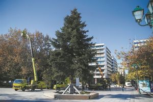 Γύρω από το γιγάντιο Christmas tree…