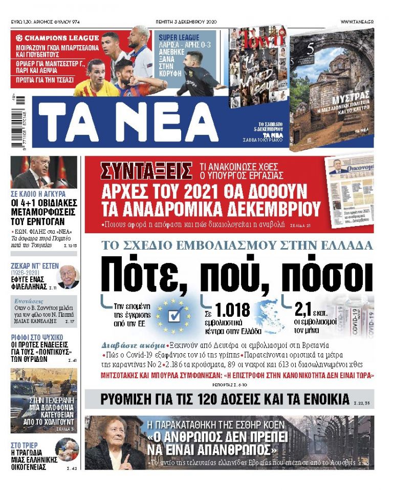 ΝΕΑ 03.12.2020 | tanea.gr