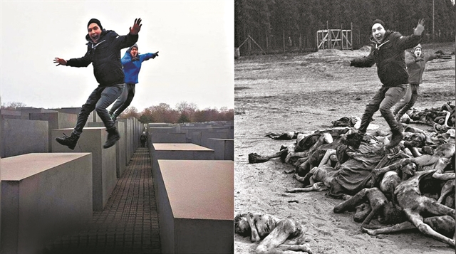 Μια πόζα στο μνημείο