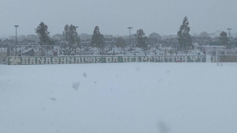 Παναθηναϊκός : Ματαιώθηκε η προπόνηση στο… χιονισμένο Κορωπί