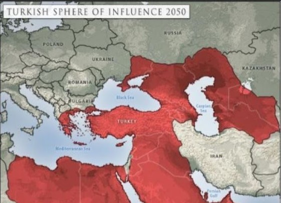 Ο χάρτης της ντροπής από την Τουρκία – Αναβιώνουν την οθωμανική αυτοκρατορία